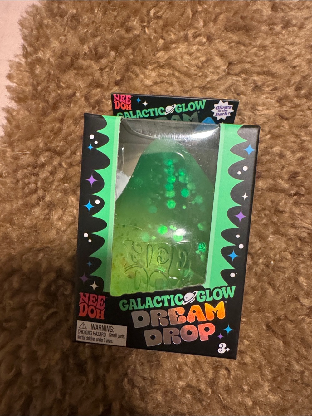 NeeDoh Galactic Glow Dream Drop - Green Sensory Toy